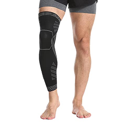 SOLO ACTFIT Mangas de Pierna Compresión, Rodilleras de Compresión Longitud Completa Antideslizante, Transpirable Calentadores de Piernas para Correr, Baloncesto, Ciclismo, Fútbol, Deporte (M, Uno)