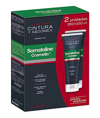 SOMATOLINE Hombre Cintura & Abdomen Reductor Intensivo Lote 2 X 250 Ml