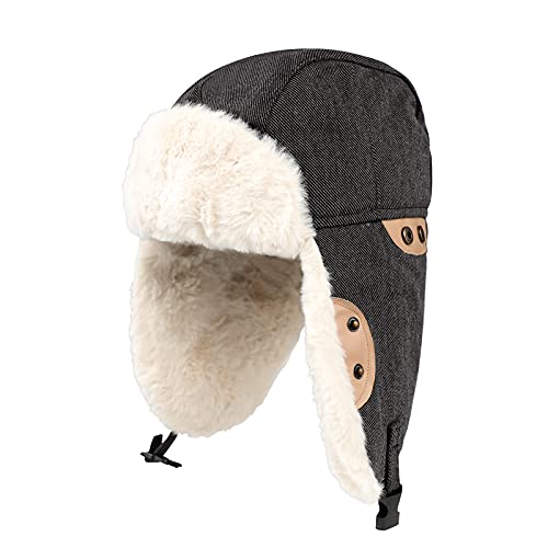 Sombrero de aviador para hombre y mujer, gorro de trapo, gorro de invierno con orejeras, resistente al viento, gorro de piloto, gorro de esquí, gorro bomber para esquí