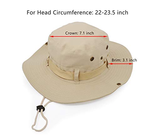 Sombrero de protección Solar de ala Ancha para Exteriores, Gorra de Sol de Jungla de Estilo Militar de Combate clásico de EE. UU. de Doble Capa para Pesca, Caza y Camping