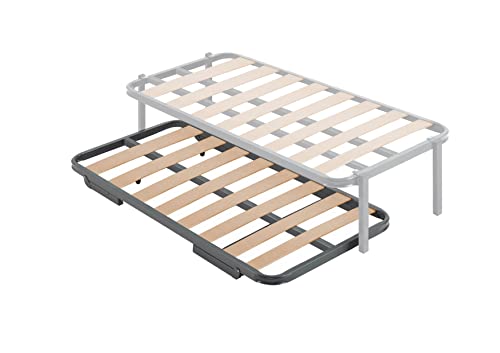 Somier Inferior de Cama Nido | Patas Plegables y Ruedas | Medida: 80x180 cm