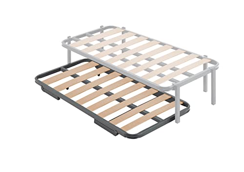 Somier Inferior de Cama Nido | Patas Plegables y Ruedas | Medida: 80x180 cm