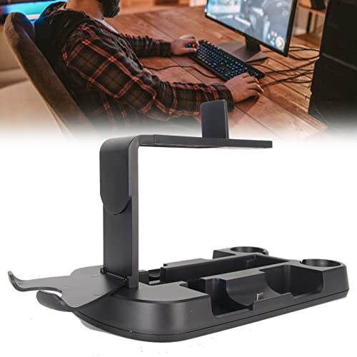 Soporte de Carga Vertical para PS VR PS4 Slim Pro PS5, Carga 2 Controladores DS5 2 Controladores de Movimiento, Función de Almacenamiento, Excelente Regalo