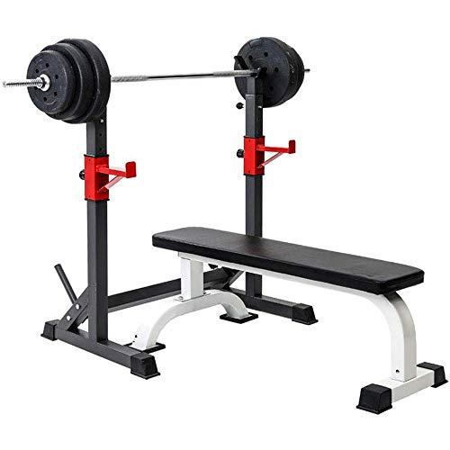 Soporte para barra/estante para sentadillas, carga máxima de 300 kg, soportes para sentadillas ajustables, soporte para banco de pesas, entrenamiento físico par