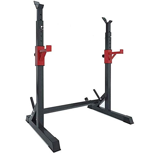 Soporte para barra/estante para sentadillas, carga máxima de 300 kg, soportes para sentadillas ajustables, soporte para banco de pesas, entrenamiento físico par