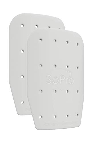 SoPro espinilleras pequeñas para niños y Adultos - 120x80x5 mm - Ligeras, Antideslizantes e inodoras - Espinilleras niño Canilleras - Espinillera - Calcetines para espinilleras