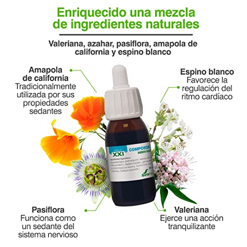 Soria Natural - COMPOSOR 05 - SEDANER COMPLEX S. XXI - Complemento alimenticio - Ayuda al descanso y relajación - 50 ml – Valeriana - Azahar - Pasiflora (PACK2)