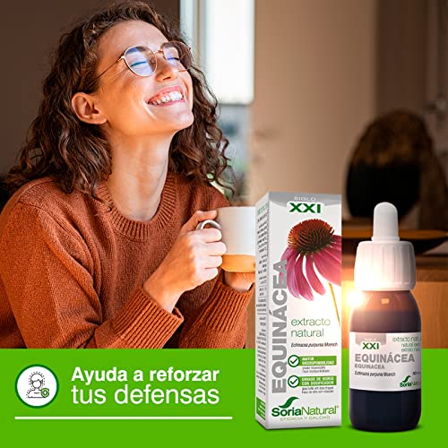 Soria Natural Extracto de Equinácea - Refuerza tus defensas de forma natural - Ayuda al sistema inmunológico - Extracto de Planta 100% Natural Alta Absorción - Botella con 50ml