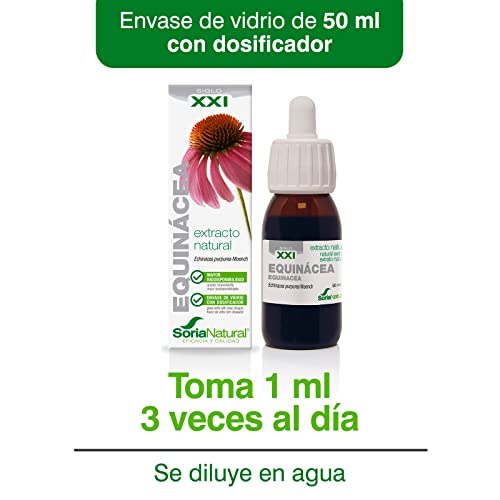 Soria Natural Extracto de Equinácea - Refuerza tus defensas de forma natural - Ayuda al sistema inmunológico - Extracto de Planta 100% Natural Alta Absorción - Botella con 50ml