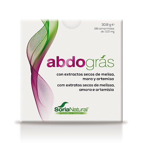 SoriaNatural ABDOGRAS - Reductor de grasa abdominal - Mejora el metabolismo - 28 comprimidos - Alto contenido de fibra