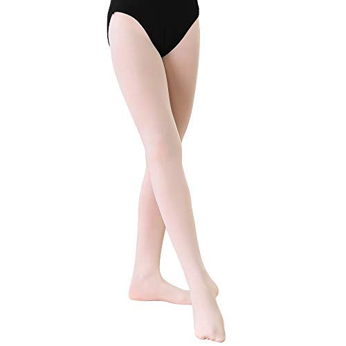 Soudittur Medias de Ballet Danza Para Niñas y Mujer 90 DEN en Rosa, S (110-125 cm)