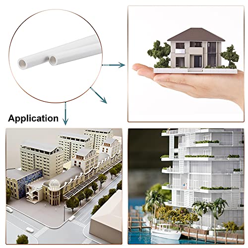 sourcing map PVC Tubería Redondo Rígido Plástico Tubo 4mm ID 6mm OD 500mm Blanco para Agua Tubería, DIY Modelo Confección, Eléctrico Cable Manguito