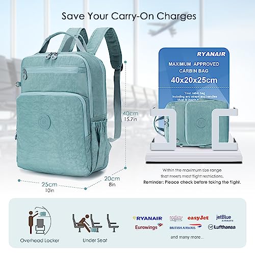 SPAHER Mochila Viaje Cabina Avión 40x20x25 Maleta Cabina Mochila Portátil 15.6" Mochila Ryanair 40x20x25 Maleta Mochila Pequeña Equipaje de Mano Mochila de Senderismo al Aire Libre para Hombre Mujer