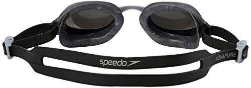 Speedo Aquapure Mirror Gafas de natación Unisex Adulto, Negraes Color Plata, Talla Única