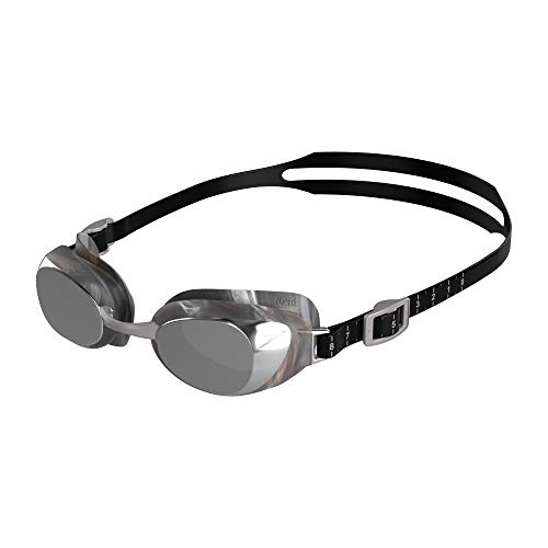 Speedo Aquapure Mirror Gafas de natación Unisex Adulto, Negraes Color Plata, Talla Única