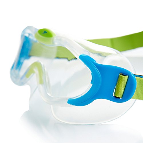 Speedo Biofuse Sea Squad Mask Gafas de natación Junior Unisex, Azul/Verde, Talla Única