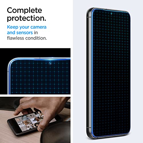 Spigen Glas.tR EZ Fit Protector Pantalla para Samsung Galaxy S23, 2 Unidades, Instalación Fácil, Alta Definición, Dureza 9H, Compatible con Funda