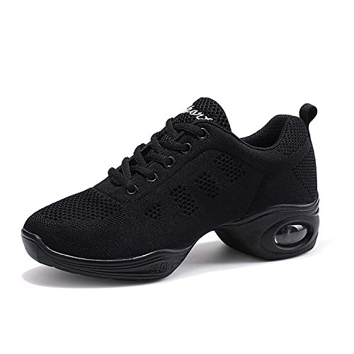 Split Sole Athletic - Zapatillas ligeras para entrenamiento de jazz, Negro Air Cushion, 37 EU