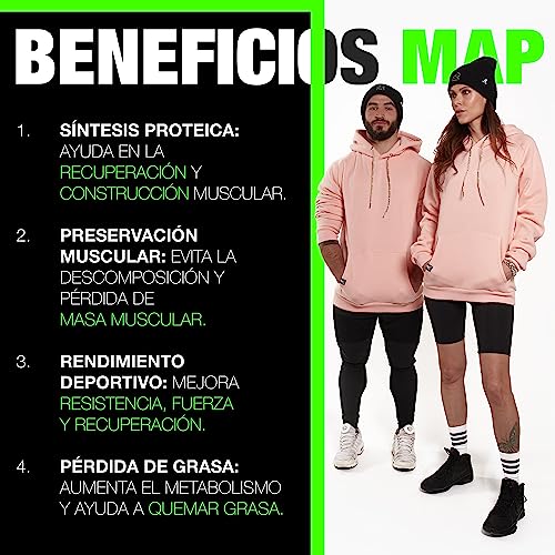 SPOOKY - MAP Con Aminoacidos Esenciales Completos | Maximiza la Fuerza, Resistencia y Ganancias Musculares | Compuesto por 9 Aminoacidos Esenciales | Recuperador Muscular | 420gr (Naranja)