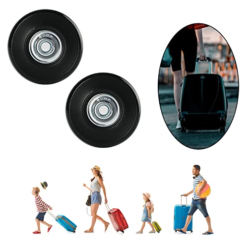 Sporgo Ruedas Repuesto Para Maletas: 4 Unidades Repuesto Mute Wheels, Ruedas Repuesto Para Equipaje Goma, 50 mm X 18 mm, Adecuado Para Equipaje Y Patines, Negro, Ruedas de Repuesto Para Maletas