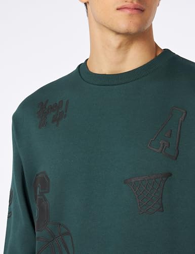 Springfield Sudadera, Verde, M para Hombre