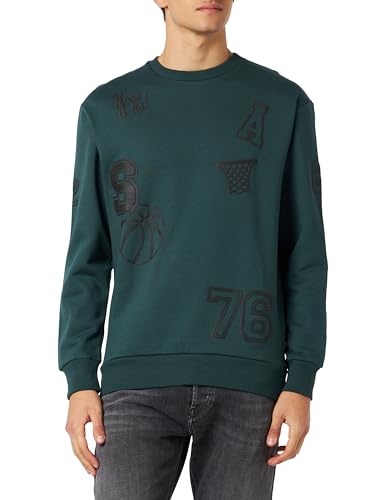 Springfield Sudadera, Verde, M para Hombre