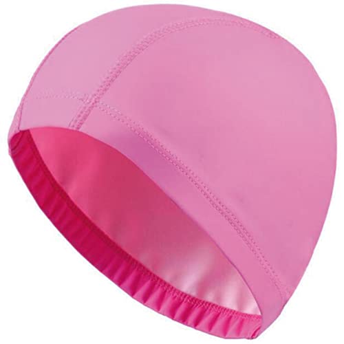 Squatch® | Gorro de natación Piscina | Talla única para Hombres y Mujeres | Fácil de Poner y Ultra cómodo | Excelente Elasticidad y Fuerza (Rosa)