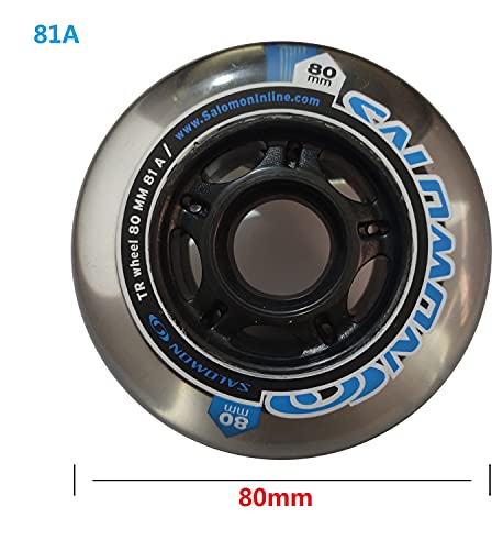 SSCYHT Paquete de 8 Ruedas de 80 mm para Patines en línea, Ruedas de Repuesto para Hockey de fórmula 84A de Asfalto para Exteriores