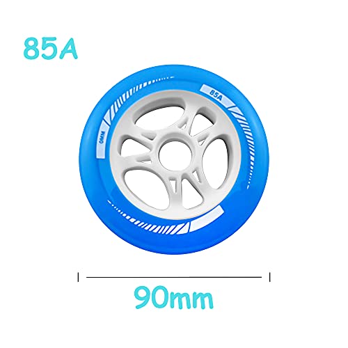 SSCYHT Ruedas de Patinaje en línea de Velocidad 85A 90mm 100mm 110mm Rueda de Repuesto para Zapatos de Patinaje de Velocidad al Aire Libre,Amarillo,100mm