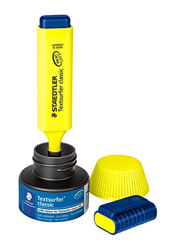 Staedtler Lumocolor 488 64-1. Cargador para marcadores Textsurfer classic. Frasco con tinta de color amarillo.