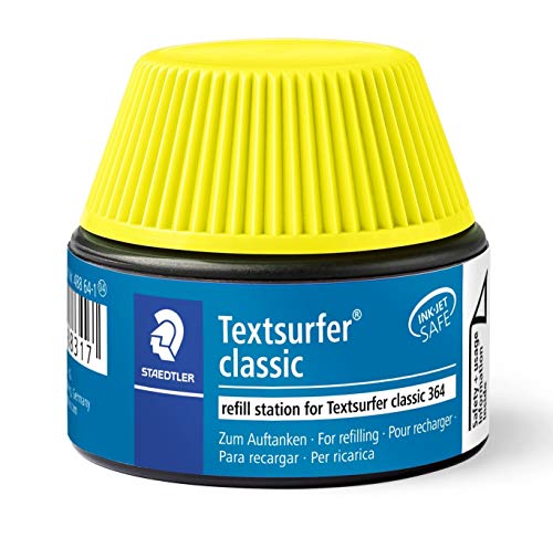 Staedtler Lumocolor 488 64-1. Cargador para marcadores Textsurfer classic. Frasco con tinta de color amarillo.