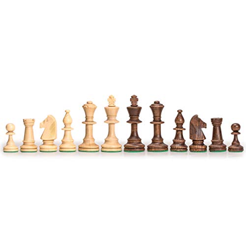 Staunton No. 5 Tournament Chess Pieces w/ Wood Box by Wegiel