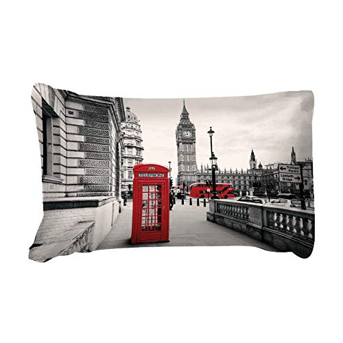 Stillshine Europea y Americana Paisaje de la Ciudad Juego de Ropa de Cama Ciudad Calle Mundo Paisaje Arquitectónico Impresión Funda nórdica y Funda de Almohada (Londres, Funda nórdica - Cama 135)