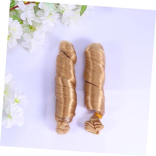 STOBOK 10 Uds Muñecas Hacer Peluca Muñeca para Hacer Bricolaje Reemplazo De Pelucas Herramienta De Restauración DIY Muñeca Peluca Pelo Rizado De Muñeca Extensiones De Cabello