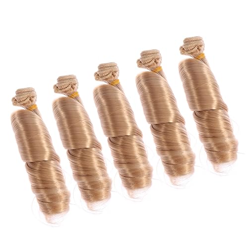 STOBOK 10 Uds Muñecas Hacer Peluca Muñeca para Hacer Bricolaje Reemplazo De Pelucas Herramienta De Restauración DIY Muñeca Peluca Pelo Rizado De Muñeca Extensiones De Cabello