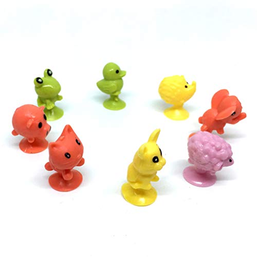 STOBOK Muñecas de Succión Muñecas de Animales Juguete Playset: 24Pcs Muñeco de Plástico Muñeca de Animales con Ventosa Dibujos Animados Monster Succión Juguete para Fiesta Favores Estilo