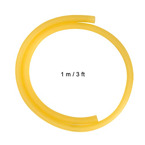 stonylab Tubo de Goma, Tubo de Látex Ambar Puro Tubo de Caucho O.D. de 7/16'' (12mm) y I.D. de 5/16'' (8mm) de Altamente Elástico para Uso en Laboratorio, Se Adapta a Toda la Cristalería StonyLab