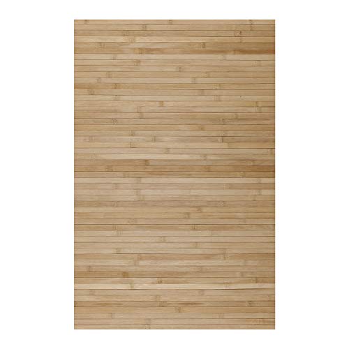 STORESDECO Alfombra de Bambú Natural, Antideslizante, Ideal para salón, baños, pasillos... ¡Disponible en Medidas Grandes! (160cm x 240cm, Marrón Claro)