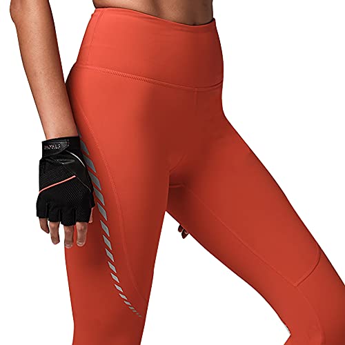 Strong ID Fitness Gym Tummy Control Leggings Deportivos Mujer de Cintura Alta, Red Panel, XS