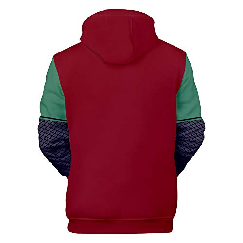 Sudadera con capucha de anime con impresión 3D, ropa de calle, disfraz de Jiraiya Gama Sennin Cosplay, disfraz para hombre y mujer, unisex, verde, 5XL (pecho 140 cm)