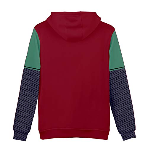 Sudadera con capucha de anime con impresión 3D, ropa de calle, disfraz de Jiraiya Gama Sennin Cosplay, disfraz para hombre y mujer, unisex, verde, 5XL (pecho 140 cm)