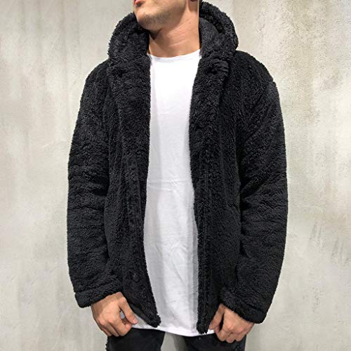 Sudadera con Capucha para Hombre Abrigo Cardigan de Felpa Slim Fit Hoodie OtoñO Invierno Manga Larga Casual Jerséis Top Blouse Streetwear Chándal riou