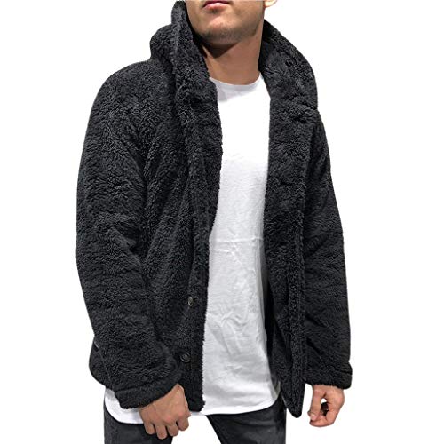 Sudadera con Capucha para Hombre Abrigo Cardigan de Felpa Slim Fit Hoodie OtoñO Invierno Manga Larga Casual Jerséis Top Blouse Streetwear Chándal riou