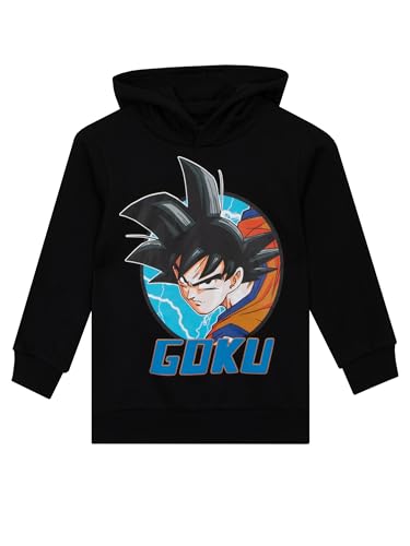 Sudadera Dragon Ball Niño | Sudadera Anime | Sudadera con Capucha para Niños | Negro 8-9 años