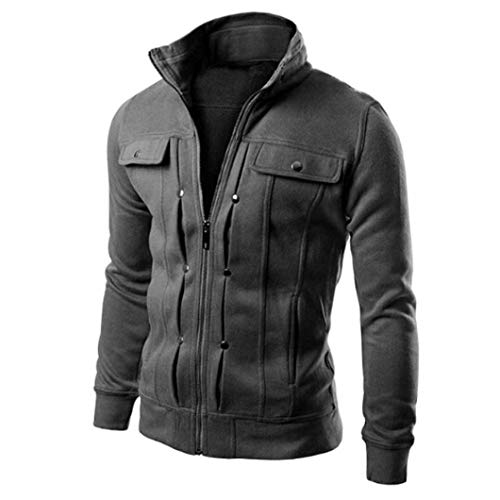 Sudadera Hombres Patchwork Slim Fit Deportiva Sudadera con Cremallera Completa Ecosmart Hoodie Oferta Sudaderas con Capucha Top Blouse riou