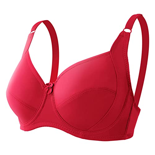 Sujetador reductor para mujer sin inserciones con encaje sin costuras, sujetador push-up transpirable, sin aros, tallas grandes, sujetador funcional, bralette bra, chaleco fuerte sujeción acolchada,