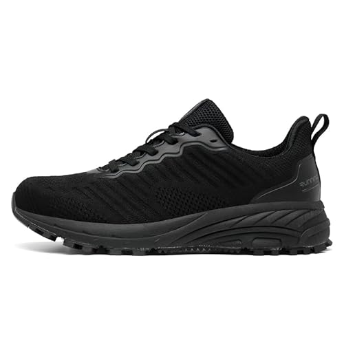 Sumateng Zapatillas Running Hombre Ligero Transpirables Zapatillas Padel Hombre Casual Sneakers Tenis Zapatillas Deportivas Mujer Black 42 EU