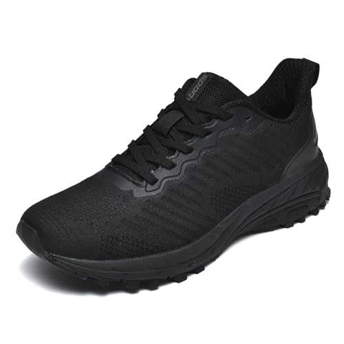 Sumateng Zapatillas Running Hombre Ligero Transpirables Zapatillas Padel Hombre Casual Sneakers Tenis Zapatillas Deportivas Mujer Black 42 EU