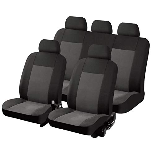 Sumex CAR+ FUNDBAS - Funda de Asiento Universal Texas, color Gris y Negro (Juego de 11)