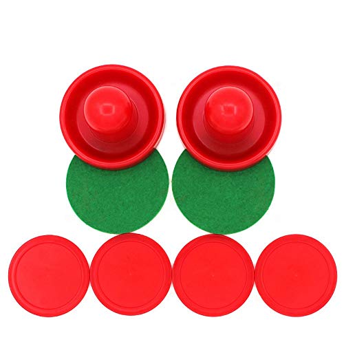 SUNREEK Air Hockey - Juego de 2 y 4 Arandelas, Color Rojo